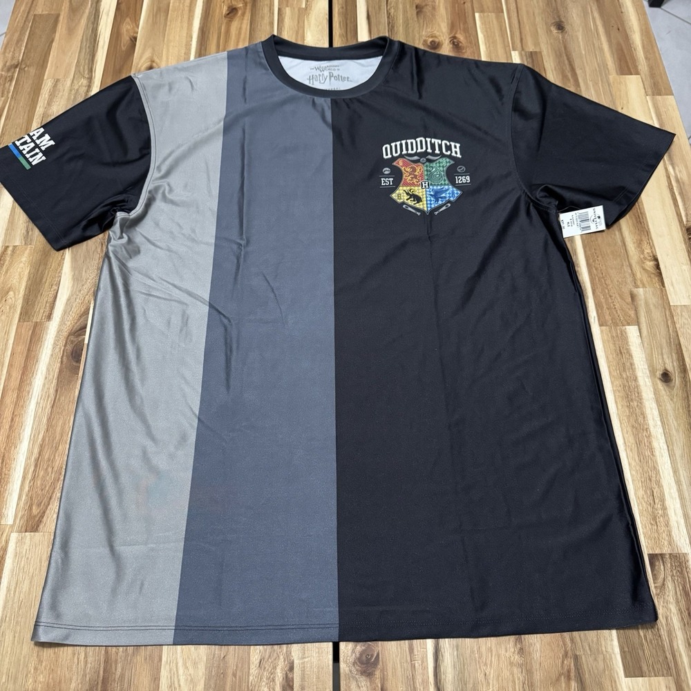 Harry Potter‎ Shirt Mens XL Hogwarts Quidditch Team Captain Athletic NWT